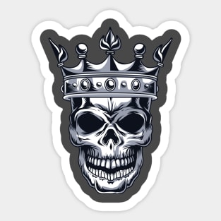 Skull with a crown Sticker